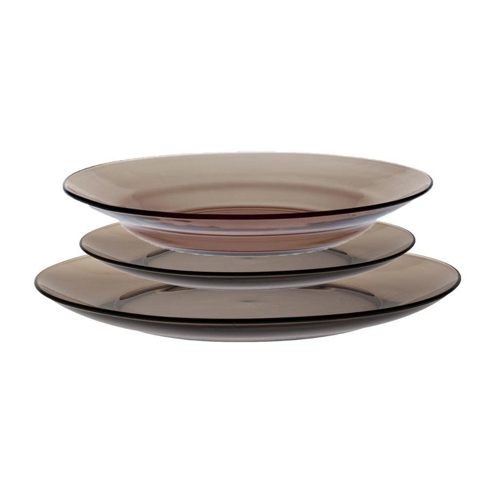 Bộ 3 dĩa 3 size Lys Nâu khói Creole